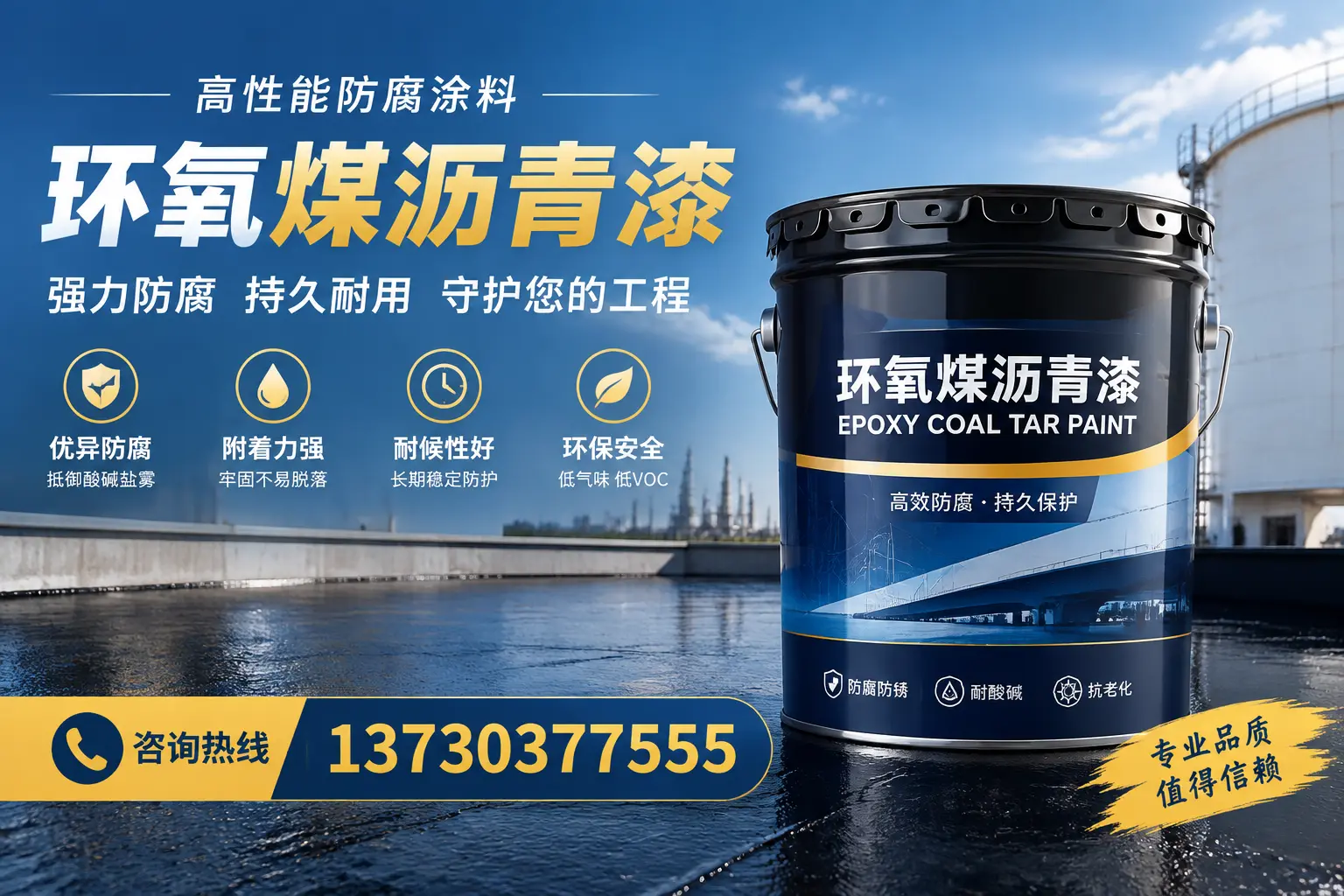 环氧煤沥青漆的耐久性分析，适合海州的使用场景